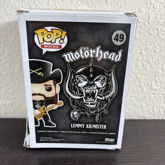 Funko POP Motorhead: Lemmy Kilmister #49 Vinyl Figure Collectable - Picture 2 of 4